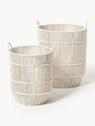 Cestos de roupa artesanais em corda Gabe, conjunto de 2