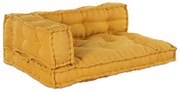 vidaXL Travesseiro para Sofá Pallet 3 pcs Amarelo tecido