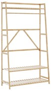 vidaXL Roupeiro com prateleiras 110x40x180 cm bambu