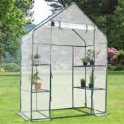 Estufa com cobertura 143 x 73 x 195 cm para jardim transparente