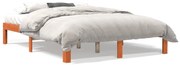 VidaXL Cama sem colchão 140x190 cm pinho maciço castanho-mel