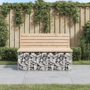 vidaXL Banco de jardim c/ design gabião 103x70x65 cm pinho maciço