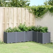 vidaXL Vaso/floreira 160x120x53 cm PP cinzento azul