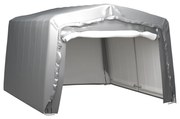 vidaXL Tenda de armazenamento 370x370 cm aço cinzento