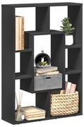 vidaXL Estante 63x20x90 cm derivados de madeira preto
