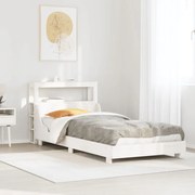 vidaXL Cama sem colchão 90x200 cm madeira de pinho maciça branco