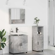 vidaXL Conjunto de Móveis para Banheiro 3 pcs Cinzento cimento