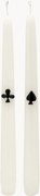 Velas de jantar Play Your Cards Right, conjunto de 2