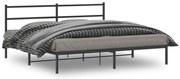 vidaXL Estrutura de cama com cabeceira 193x203 cm metal preto