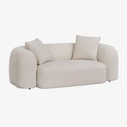 Sofá Coco 2 Lugares Em Chenille Chenille Branco Grosso - Sklum