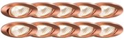 Conjunto de 10 focos embutidos de cobre inclináveis - Cisco Design,Moderno