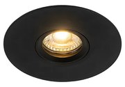 LED Foco embutido inteligente preto com Wifi GU10 50mm - Buco Moderno