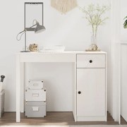 vidaXL Secretária 100x50x75 cm madeira de pinho maciça branco