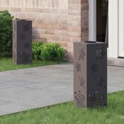 vidaXL Luz Solar LED de Caminho 2 pcs Preto Aço Laminado a Frio