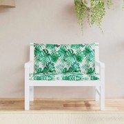 vidaXL Almofadões banco jardim 2 pcs 100x50x7 cm oxford padrão folhas