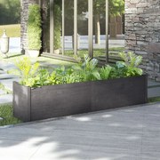 vidaXL Vaso de jardim 200x50x50 cm madeira de pinho maciça cinzento