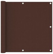 vidaXL Tela de varanda 90x600 cm tecido Oxford castanho