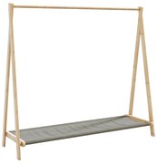 vidaXL Roupeiro com prateleiras 106x34x102 cm bambu