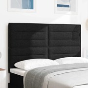 vidaXL Cabeceira Linhas Design Preto 140 cm Tecido