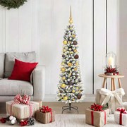 vidaXL Árvore de Natal Artificial Branco 150 cm PVC, Metal e Plástico