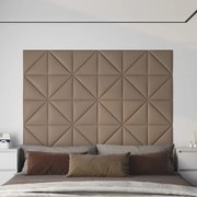 Painel parede 12pcs 30x30cm couro artificial 0,54 m² cappuccino