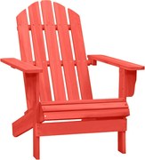 vidaXL Cadeira Adirondack para jardim abeto maciço vermelho