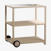 Carrinho Modular De Cozinha Para Exterior Em Aço Rivana Tapioca Bege - Sklum