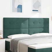 vidaXL Cabeceira Botão Tuftado Verde Escura 200 cm Veludo
