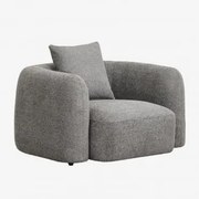 Poltrona Coco Chenille Pano De Chenille Grosso Cinzento Granito - Sklum