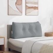 vidaXL Travesseiro para Costas Cinzento-claro 100 x 24 x 50 cm tecido