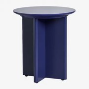 Mesa De Apoio Redonda Em Mdf (ø45 Cm) Saonara Azul Lapislazuli - Sklum