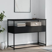 vidaXL Mesa consola 100x40x75 cm derivados de madeira preto