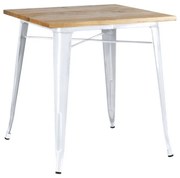 Mesa Torix Quadrada Madeira Natural 70 cm - Branco