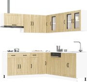 11 peças armário de cozinha conjunto Lucca sonoma carvalho