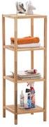 Estante de casa de banho Lindel com 4 prateleiras 36 x 36 x 112 cm Cor Nogueira