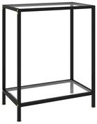 vidaXL Mesa consola 60x35x75 cm vidro temperado transparente