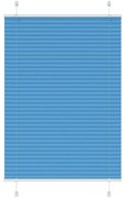 vidaXL Azul Plissada Cega 90x100 cm Largura Tecido 89,4 cm Poliéster