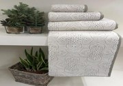 3 Toalhas de banho  jacquard - 550 gr/m2 -  100% algodão C/ Linho