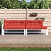 vidaXL Almofadões para móveis de paletes 5 pcs tecido vermelho