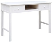vidaXL Secretária 110x45x76 cm madeira branco