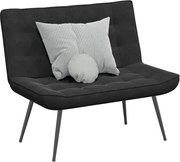 vidaXL Banco 110x74x84 cm veludo preto