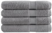 vidaXL Toalhas premium SOLUND 4 pcs 100x200 cm 600 gsm cinzento