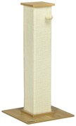 PawHut Poste Arranhador para Gatos com Poste de Sisal e Bola Suspensa para Interior 38x38x80cm Carvalho