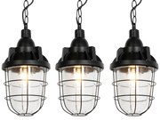 Conjunto de 3 Pendentes Industriais Pretos - Cabin