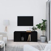 vidaXL Móvel de TV 100x35x40 cm madeira processada preto