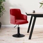 vidaXL Banco de bar veludo vermelho tinto