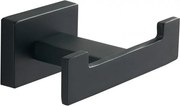 Mexen Arno gancho duplo para toalha, preto - 7020735-70