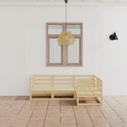 vidaXL 4 pcs conjunto lounge de jardim pinho maciço