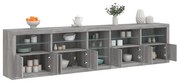 vidaXL Aparador com luzes LED 283x37x67 cm cinzento sonoma