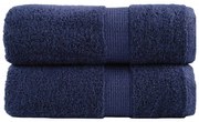 vidaXL Toalhas bidé premium SOLUND 2pcs 30x50 cm 600 gsm azul-marinho